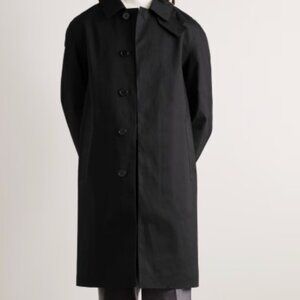 MACKINTOSHI black Oxford bonded cotton trench coat  size 40 $1195 + tax